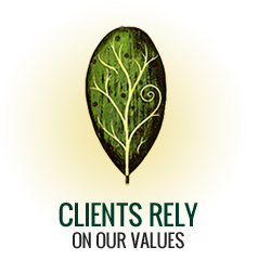 Clients Rely On Our Values. 